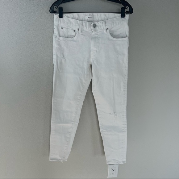 Moussy Vintage Velma Skinny Ankle Jeans White Denim Distressed Women’s 28 - Picture 2 of 12